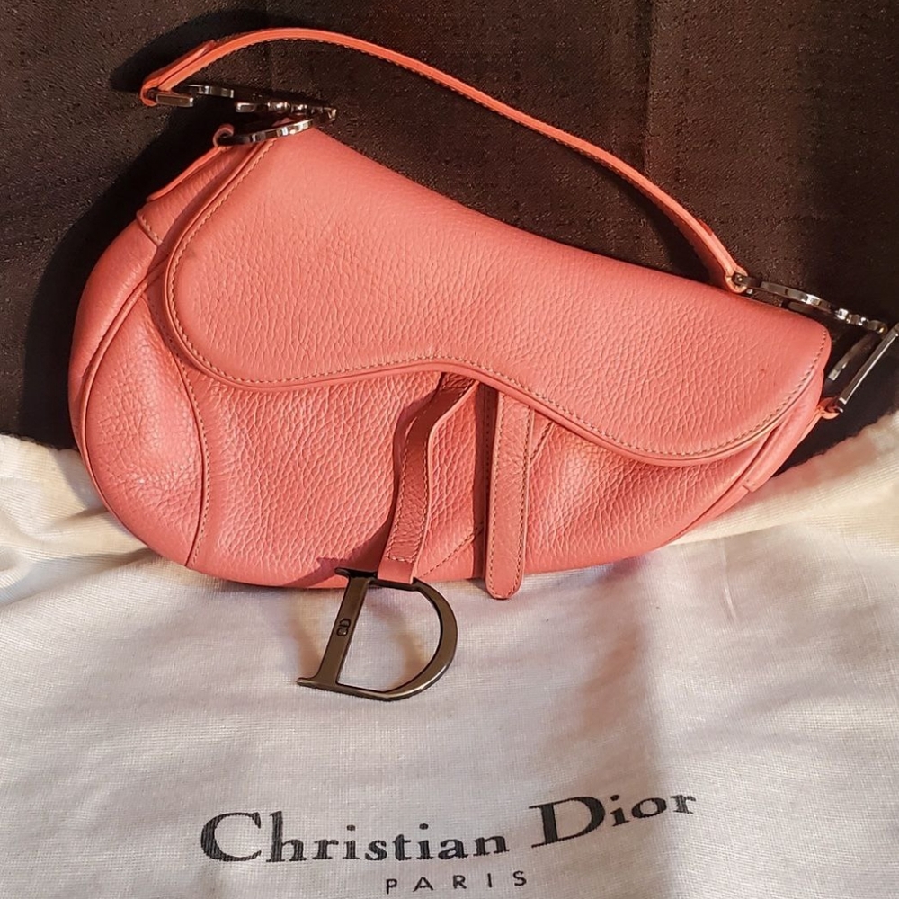 Rare Vintage Dior Rose Pink Saddle Handbag